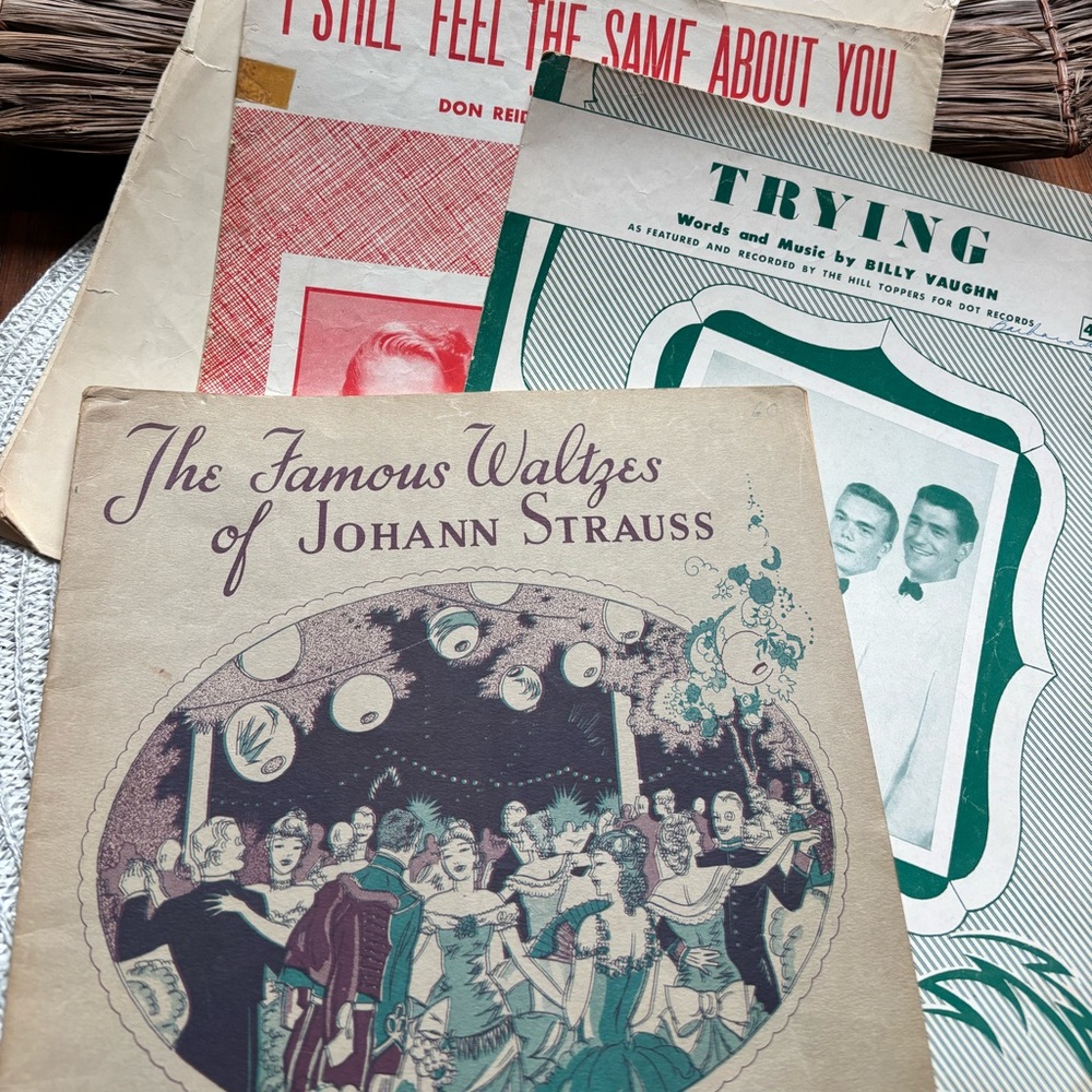 FAMOUS WALTZES OF JOHANN STRAUSS Piano Solo Sheet Music Chester Wallis bundle